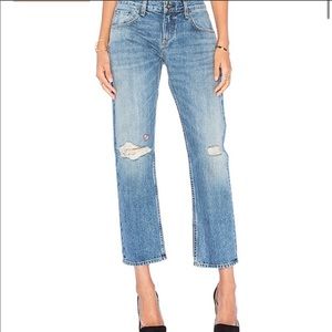 Rag and Bone embroidered boyfriend jeans